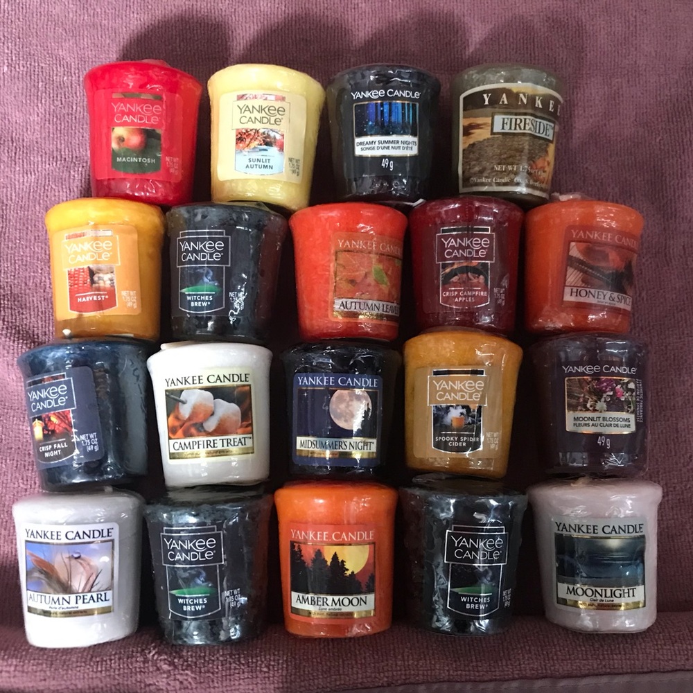 19 NOS Seasonal Yankee candle votive Halloween mixed lot samplers rare htf